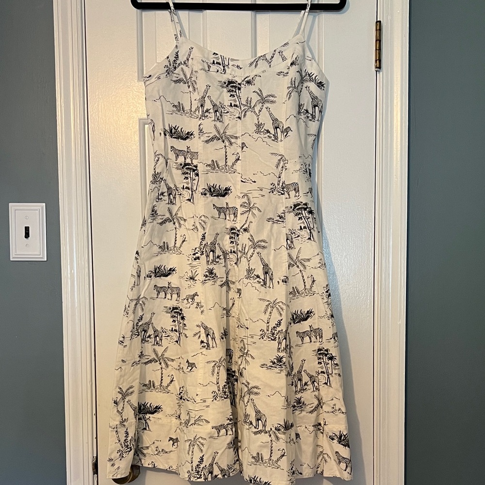 Banana Republic Jungle Print Spaghetti Strap Dress